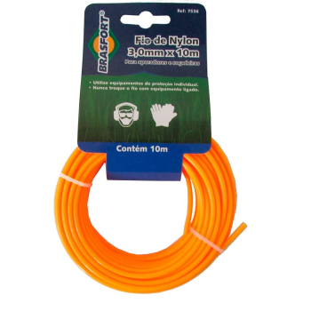 FIO NYLON REDONDO 3,0MM/ 10M - BRASFORT
