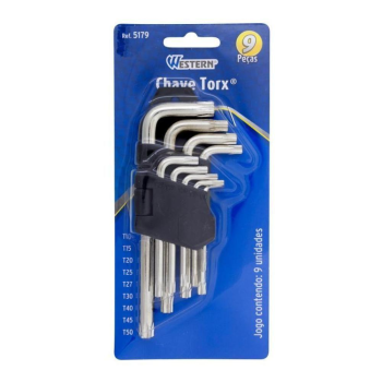 CHAVE TORX CURTA C FURO 9PC - WESTERN