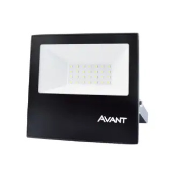 REFLETOR LED 30W PRETO 6500K BIVOLT - AVANT