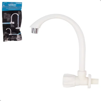 TORNEIRA COZINHA PVC BRANCA DE PAREDE SR0784 STARTOOLS