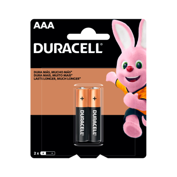 PILHA DURACELL ALCALINA PALITO AAA (2 PEÇAS)