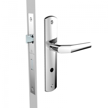 FECHADURA BANHEIRO INOX POP LINE SOPRANO CROMADA 40X53 RETA