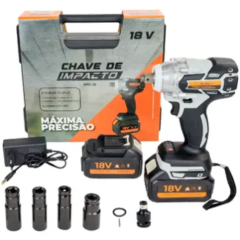 CHAVE DE IMPACTO BRUSHLESS 18V MALETA 2 BATERIAS - PRO EURO