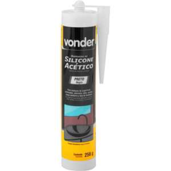 SILICONE ACÉTICO 256G PRETO - VONDER