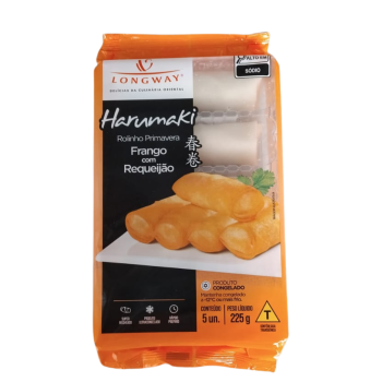 ROLINHO PRIMAVERA (HARUMAKI) LONGWAY FRANGO COM REQUEIJÃO 225 GRAMAS