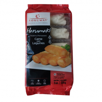 ROLINHO PRIMAVERA (HARUMAKI) LONGWAY CARNE COM LEGUMES 225 GRAMAS