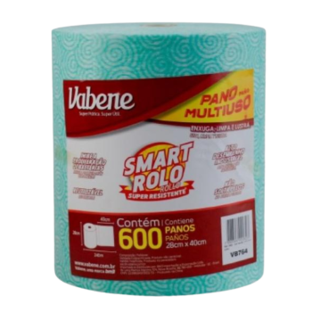 PANO MULTIUSO SMART ROLO 40 X 28 CENTÍMETROS (600 FOLHAS) VERDE