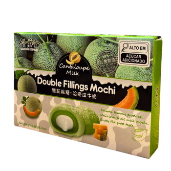 DOCE DE ARROZ MOTI - DUPLO SABOR MELÃO E LEITE(MOCHI) 180g