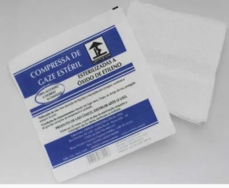 Compressa de Gaze Hidrófila Estéril 9 fios 7,5 x 7,5 cm Ortofen pct 10