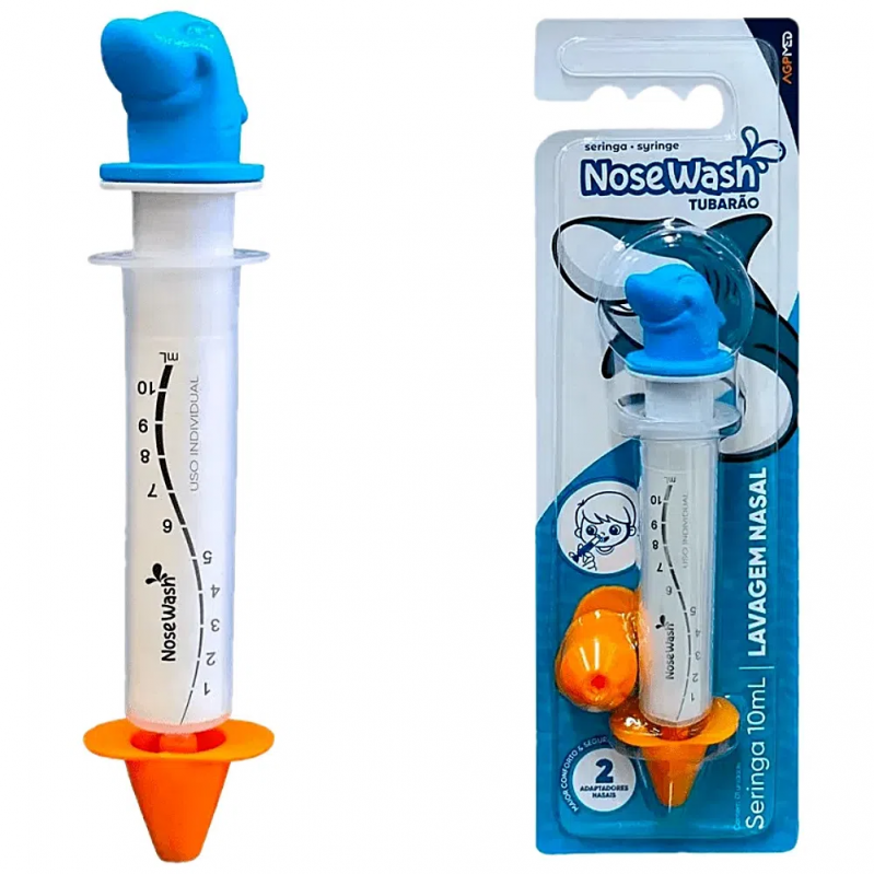 Seringa para Lavagem Nasal Modelo Tubarão Nosewash unid