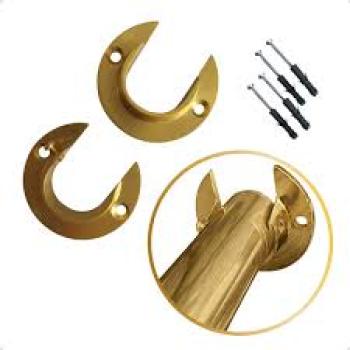 PAR ROSETA P/ BASTAO CORTINA 19MM AREIA