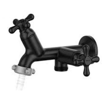 TORNEIRA MAQUINA LAVAR PVC PRETA VIQUA 1/2X3/4