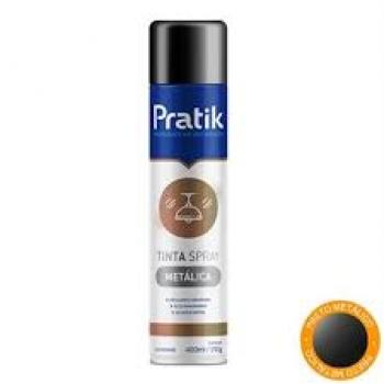 TINTA SPRAY PRATIK METALICA PRETO 400ML