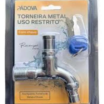 TORNEIRA METAL USO RESTRITO 1/2 C/ CHAVE PADOVA