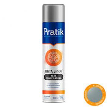 TINTA SPRAY PRATIK ALTA TEMPERATURA ALUMINIO 400ML