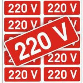 PLACA SINALIZAÇÃO PVC 220V