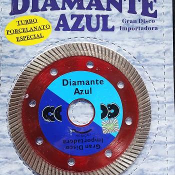 DISCO DIAMANTADO TURBO ESPECIAL P/PORCELANATO 105X20MM DIAMANTE AZUL