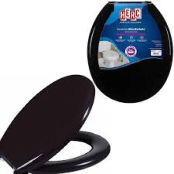 ASSENTO SANITARIO ALMOFADADO OVAL HERC PRETO