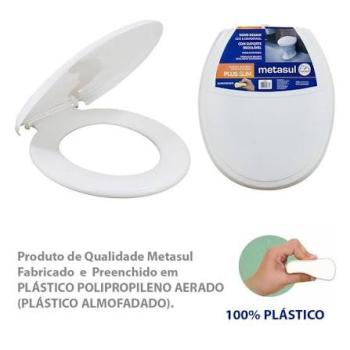 ASSENTO SANITARIO ALMOFADADO OVAL METASUL BRANCO