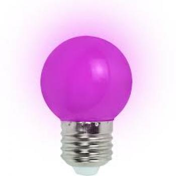 LAMPADA BOLINHA LED 3W BIVOLT ROXA