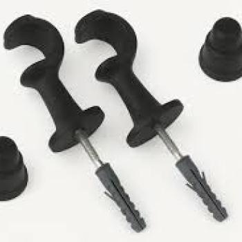 PAR SUPORTE PARA BASTAO 19MM SIMPLES PRETO