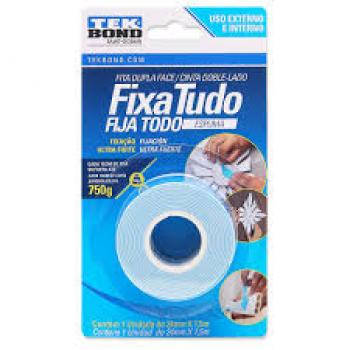 FITA DUPLA FACE ESPUMA ROLO 24MM X 1,5MT TEKBOND