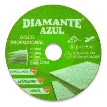 DISCO DIAMANTADO P/VIDRO E PORCELANATO 110X20MM DIAMANTE AZUL