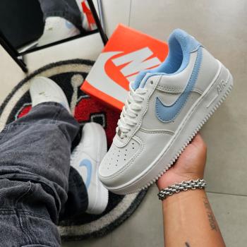 NIKE AIR FORCE 1 BRANC/AZUL BB