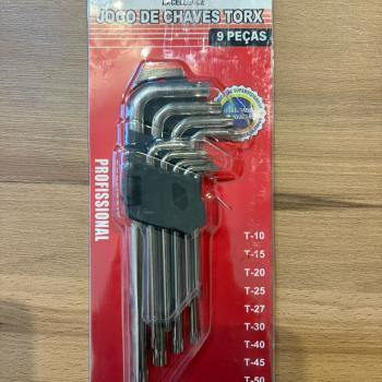 JOGO DE CHAVES TORX 9 PEÇAS GADAN GD-3058