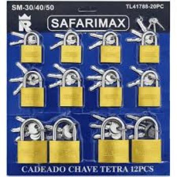 CADEADO CARTELA COM 12 PECAS S  AFARAMAX  SM 30/40/50   SKY PADLOCKS