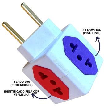 ADAPTADOR DE TOMADAS CUBO 4 ENTRADAS