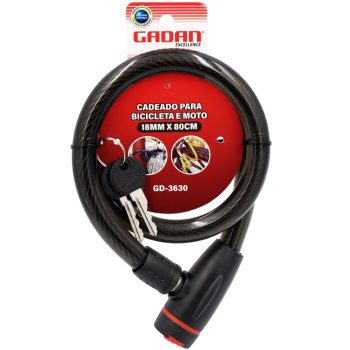 CADEADO PARA BIKE  80CM GADAN GD-3011