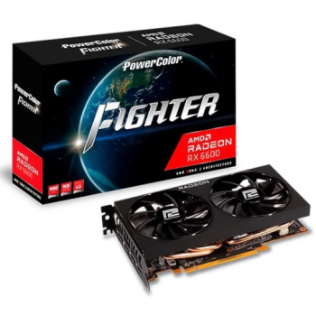 Placa de Vídeo Power Color Fighter AMD Radeon AXRX 6600, 8GB, GDDR6 - 8GB GDDR6-3DH
