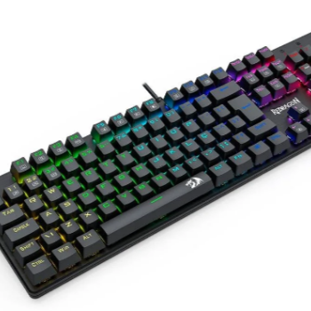 TECLADO MECANICO GAMER REDRAGON SINDRI RAINBOW PRETO