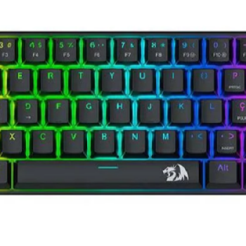 Teclado Mecanico Gamer Redragon JAX Rainbow USB Switch Marrom Preto