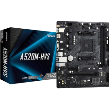 Placa-Mãe AsRock A520M-HVS, AMD AM4, mATX, DDR4