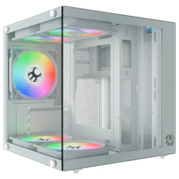 GABINETE GAMER BG-066 LIFE BRANCO BLUECASE - S/ FONTE / VIDRO TEMPERADO / MICRO-ATX / MINI-ITX