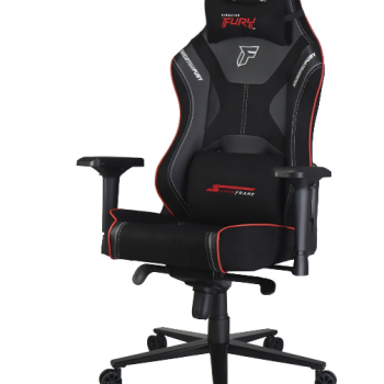 Cadeira Gamer SuperFrame Kingston Fury, Reclinável, 4D, Preto e Vemelho