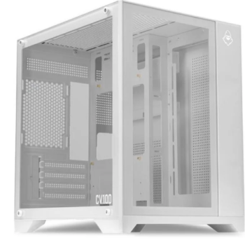 Gabinete Gamer Mancer CV100, Mid-Tower, Lateral De Vidro, Branco, MCR-CV100-WH