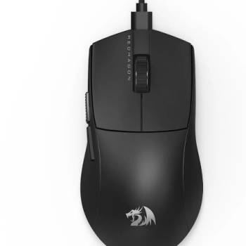 Mouse Gamer Redragon K1ng 1K Preto PAW3327 Cabo USB Tipo-C Removível 12400 DPI M724