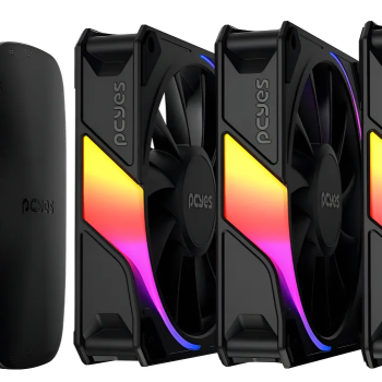 KIT COOLER FAN PARA GABINETE 3UN SANGUE FRIO 3 ARGB BLACK VULCAN 120MM PCYES - K3ARGBSF3BR