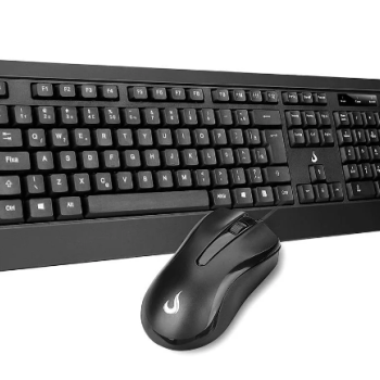 Kit Teclado e Mouse USB Rise Mode Office OF 02 1000DPI Preto - RM-TM-02-FB