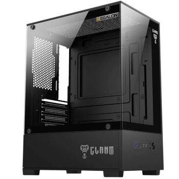 Gabinete Gamer Clanm Megalon Aquario Vidro Premium Capacidade Para Até 5 Ventoinhas De 120mm