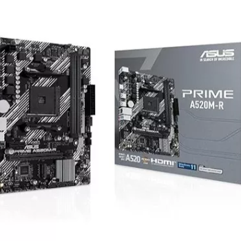 ASUS Placa-mãe Prime A520M-R AMD Ryzen AM4 mATX com suporte M.2, Realtek 1Gb Ethernet, HDMI, SATA 6Gbps, suporte USB 5Gb