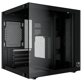 GABINETE GAMER BG-066 LIFE PRETO BLUECASE - S/ FONTE / VIDRO TEMPERADO / MICRO-ATX / MINI-ITX
