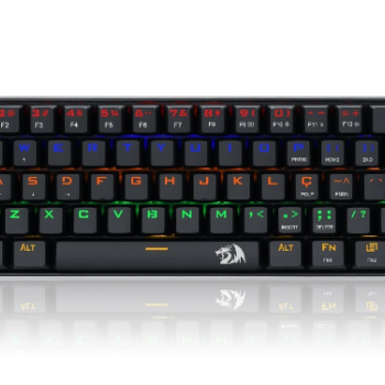 TECLADO MECANICO GAMER REDRAGON LAKSHMI RAINBOW SWITCH BLACK ABNT2 PRETO K606R PTBLACK