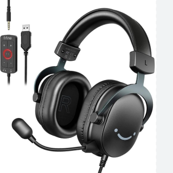 HEADSET GAMER FIFINE H9 SOM SURROUND 71 USB CONSOLE E PC PRETO H9