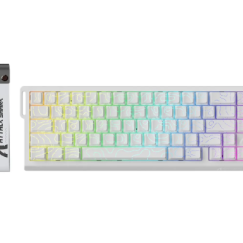 Teclado Gamer Mecânico Switch Magnético Attack Shark 8000hz Iluminação Rgb Com Fio X68 He Branco