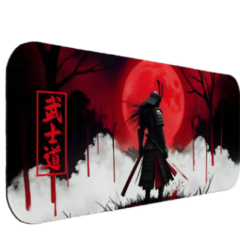 Mouse Pad  90x40 Speed Profissional Japão Samurai Waves Guerreiro Samurai Bushido