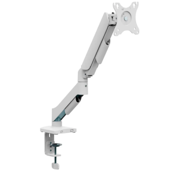 SUPORTE DE MESA PARA MONITOR ARTICULADO ERGOFLEXY BRANCO COM SITEMA DE SUSPENSÃO